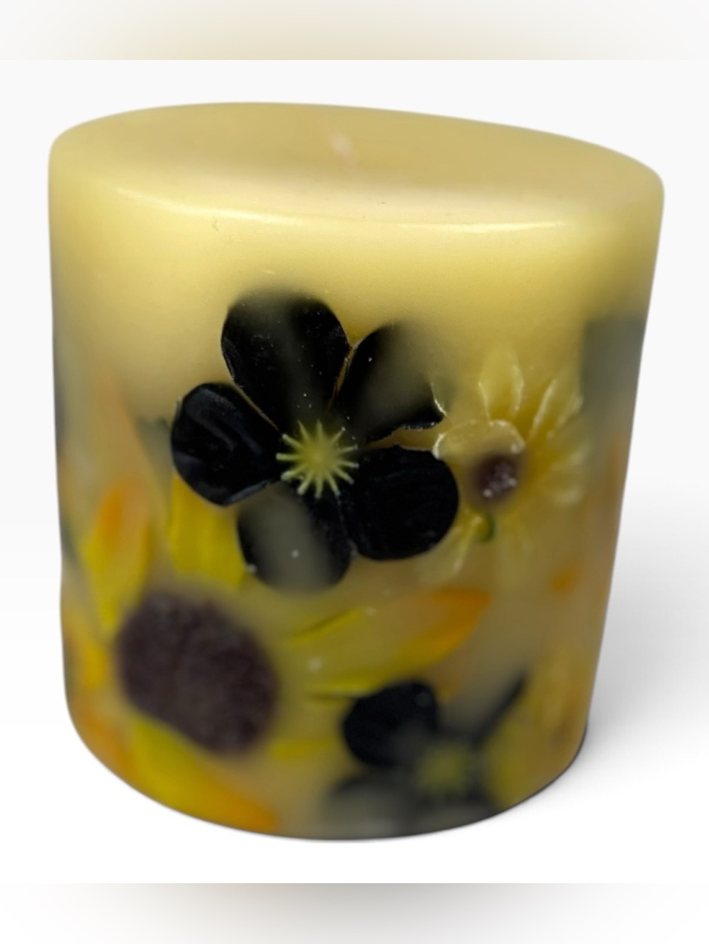 NEW Habersham Candle Botanical Pillar Candle Sunflower Lemon Vanilla 3.5 x 4